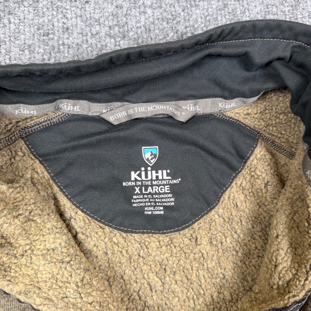 Kuhl Revel 1/4 Zip Fleece Sweater Mens XL Brown Pullover Hiking Outdoor 3007 - Picture 3 of 10